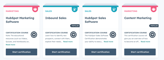 HubSpot Training Certifications